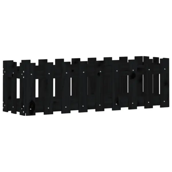 Must männipuidust aiapiirde stiilis kõrgendatud taimelava, 100 x 30 x 30 cm – 2