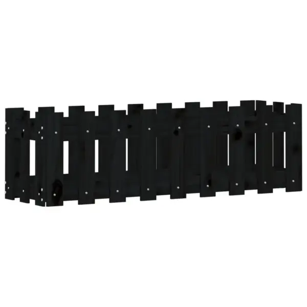 Must männipuidust aiapiirde stiilis kõrgendatud taimelava, 100 x 30 x 30 cm – 4