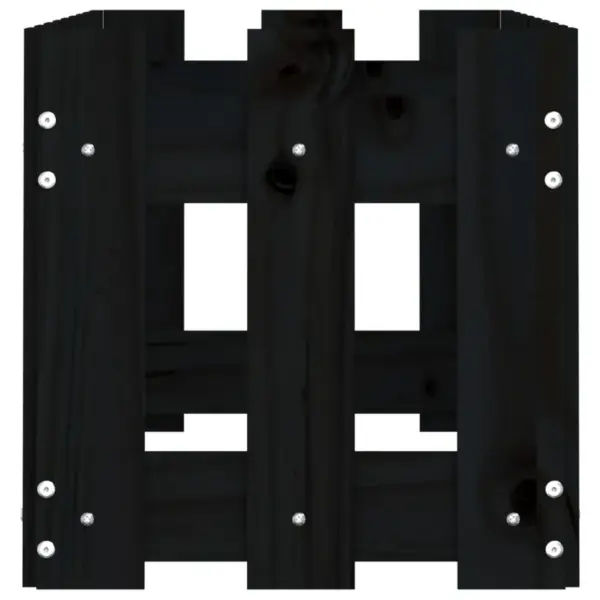 Must männipuidust aiapiirde stiilis kõrgendatud taimelava, 100 x 30 x 30 cm – 6