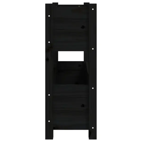 Must männipuidust taimekast kahe istutuskastiga, 77 x 25 x 66 cm – 6