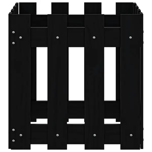 Aia disainiga taimekast, must männipuit, 40 x 40 x 40 cm – 5