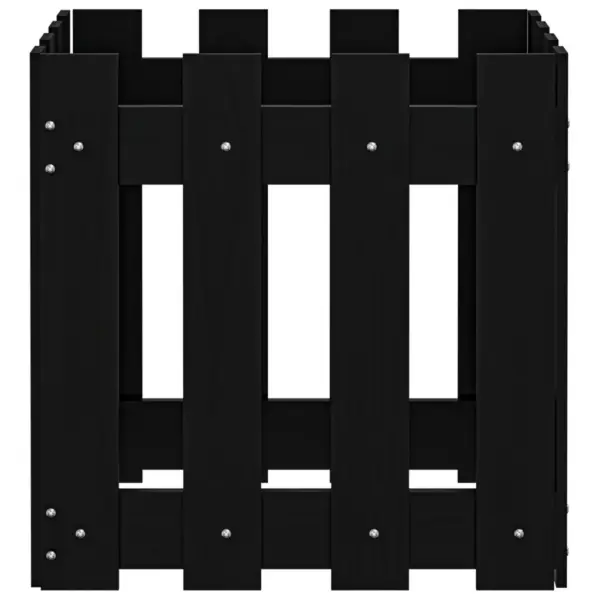 Aia disainiga taimekast, must männipuit, 40 x 40 x 40 cm – 6