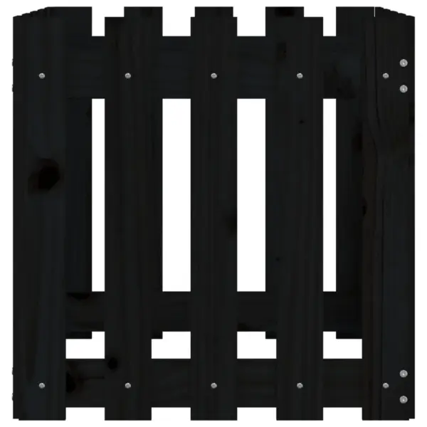 Aialippidest disainiga taimekast, must männipuit, 50 x 50 x 50 cm – 5