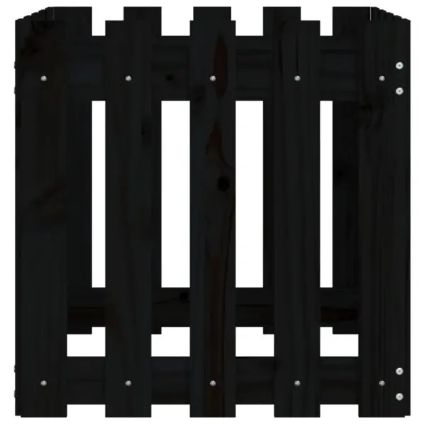 Aialippidest disainiga taimekast, must männipuit, 50 x 50 x 50 cm – 6