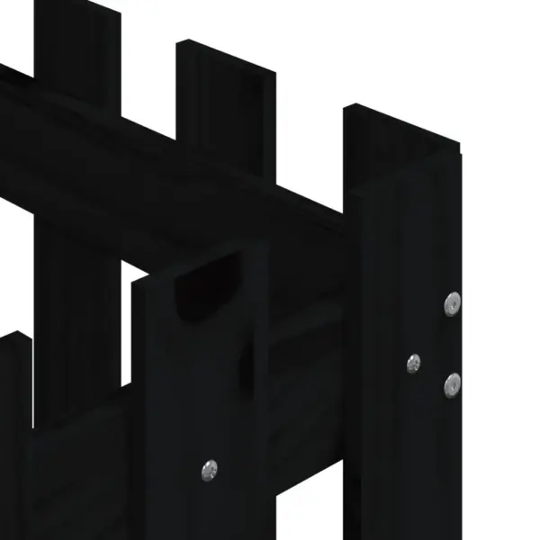 Aialippidest disainiga taimekast, must männipuit, 50 x 50 x 50 cm – 7