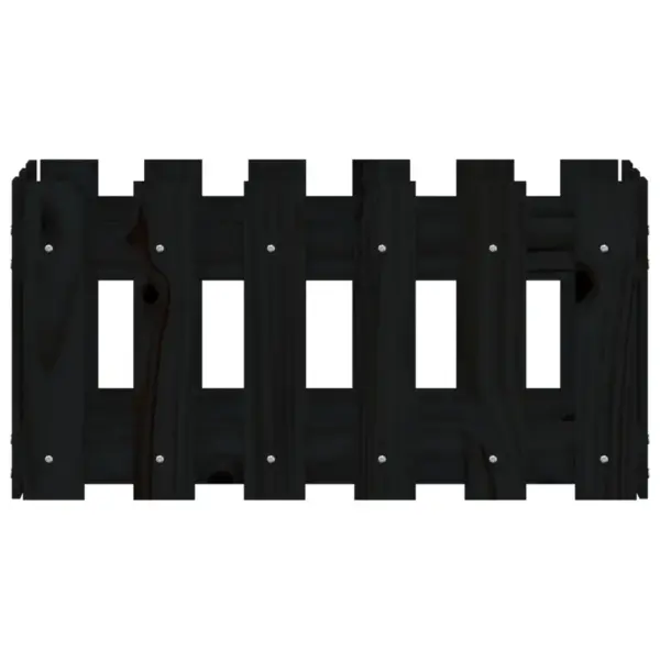 Aiapiirde stiilis männipuidust taimekast, must, 60 x 30 x 30 cm – 5