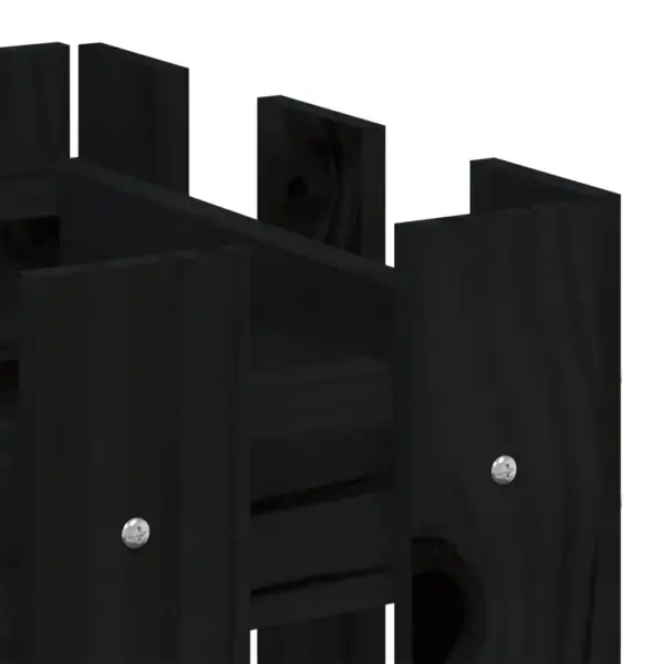 Aiapiirde stiilis männipuidust taimekast, must, 60 x 30 x 30 cm – 7
