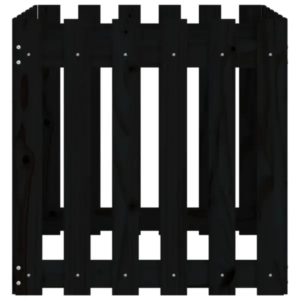 Lippaia stiilis taimekast, must männipuidust, 60 x 60 x 60 cm – 6