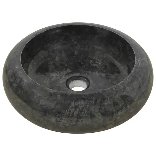 Ümar must marmorist valamu, 40 x 12 cm – 4