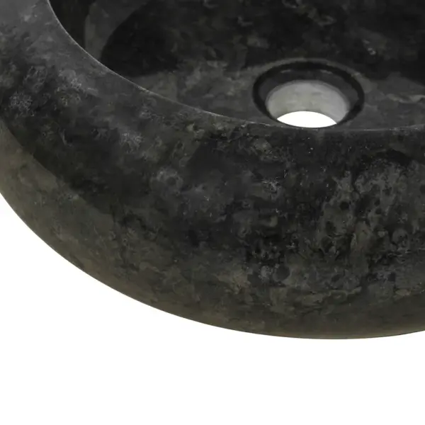 Ümar must marmorist valamu, 40 x 12 cm – 6