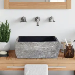 Must marmorist valamu 30 x 30 x 13 cm