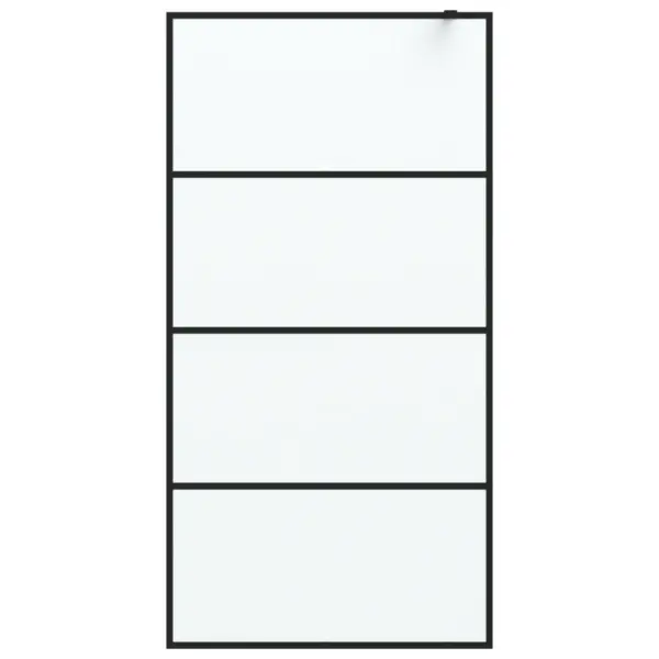 Matt ESG-klaasiga must dušisein, 100 x 195 cm, alumiiniumraamiga – 3