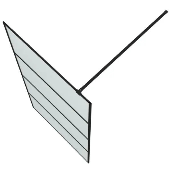 Matt ESG-klaasiga must dušisein, 100 x 195 cm, alumiiniumraamiga – 5