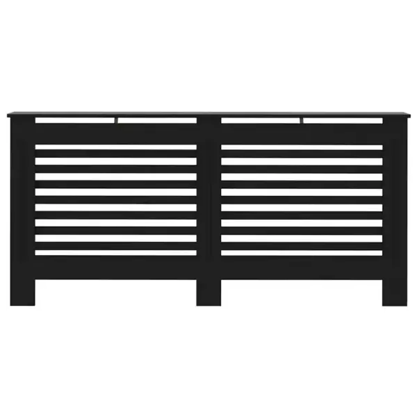 Must MDF radiaatorikate horisontaalsete liistudega, 172 x 19 x 81,5 cm – 4