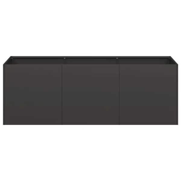 Must külmvaltsitud terasest lillekast avatud põhjaga, 120 x 40 x 40 cm – 4