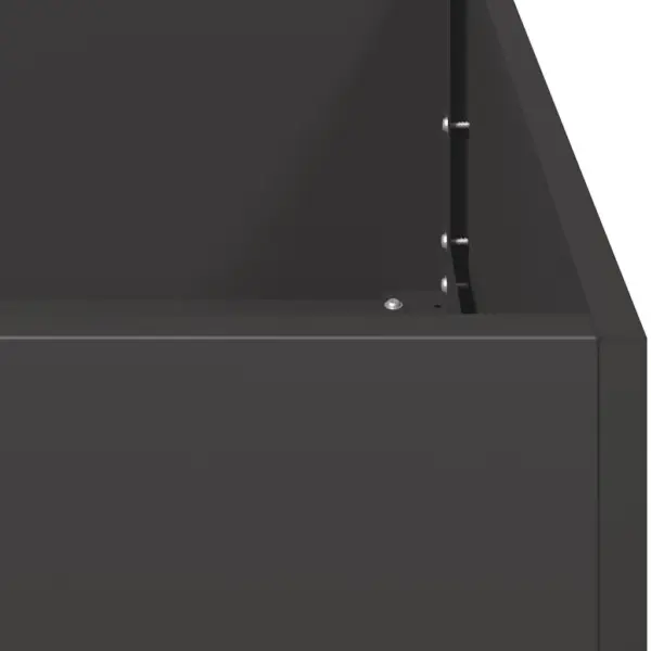 Metallist taimekast avatud põhjaga, must, külmvaltsitud teras, 80 x 40 x 40 cm – 7