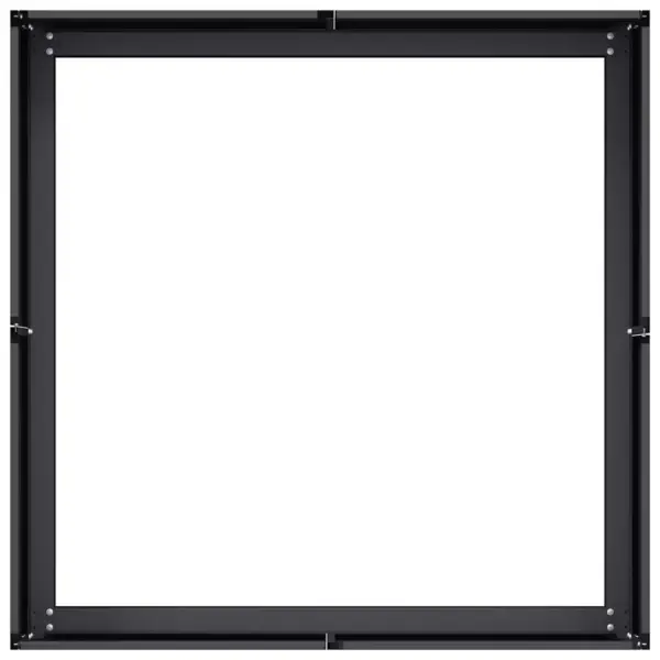 Must taimekast avatud põhjaga, külmvaltsitud teras, 80 x 80 x 30 cm – 5