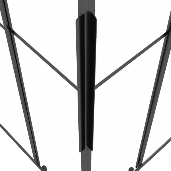 Nurgadušikabiin liugustega, poolmatt ESG-turvaklaas, must raam, 80 x 80 x 180 cm – 8