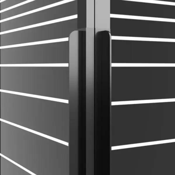 Nurgadušikabiin triibulise ESG turvaklaasiga, must, 80 x 80 x 180 cm – 8