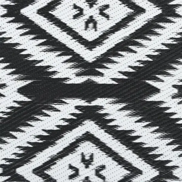 Must õuevaip jacquard-mustriga, ARAKIL, 120 x 180 cm, polüpropüleen – 6