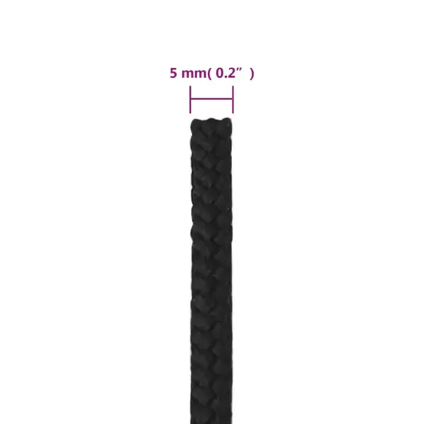 Must polüpropüleenist paadiköis, 5 mm, 250 m – 6