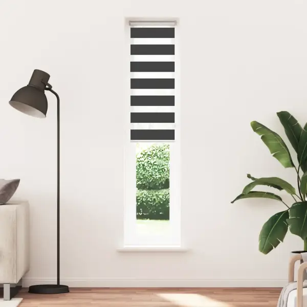 Triibuline päev-öö ruloo must, 50 x 200 cm, polüester, kanga laius 45,9 cm – 2