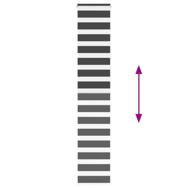 Triibuline päev-öö ruloo must, 50 x 200 cm, polüester, kanga laius 45,9 cm – 5