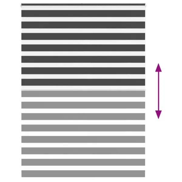 Must päev-öö ruloo aknale, 160 x 230 cm, 100% polüester, kanga laius 155,9 cm – 5