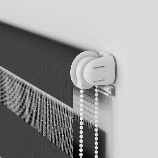 Must päev-öö sebra ruloo ketiühendusega, 105 x 200 cm, 100% polüester, alumiiniumsiin, kaks paigaldusviisi – 10