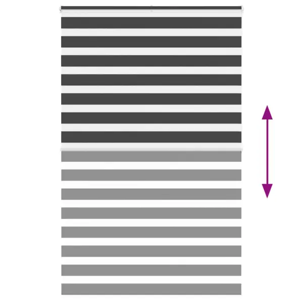 Must päev-öö zebraruloo kettmehhanismiga, 145 x 200 cm, 100% polüester – 5