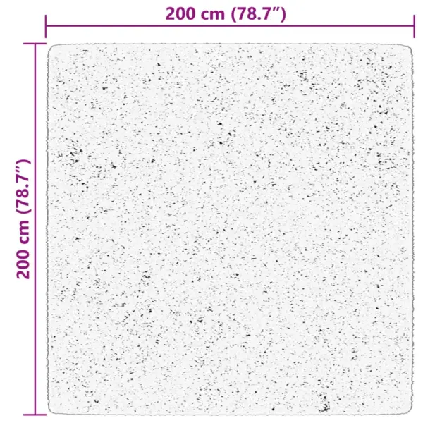 Pestav lühikese karvaga vaip HUARTE, libisemiskindel, must, 200 x 200 cm – 10