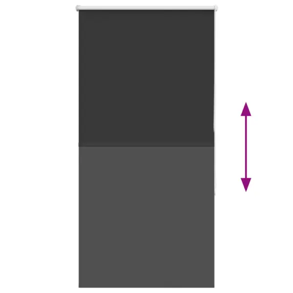Pimendav ruloo privaatsuse ja valguse reguleerimiseks, must, 65 x 130 cm, 100% polüester, alumiiniumsiiniga – 5