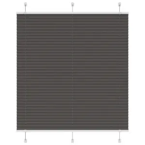 Must plisseeritud ruloo privaatsuse ja päikesekaitsega, 115 x 150 cm