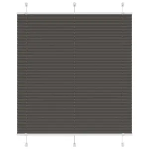 Plisseeritud ruloo aknale, must, 120 x 100 cm, 2 paigaldusviisi