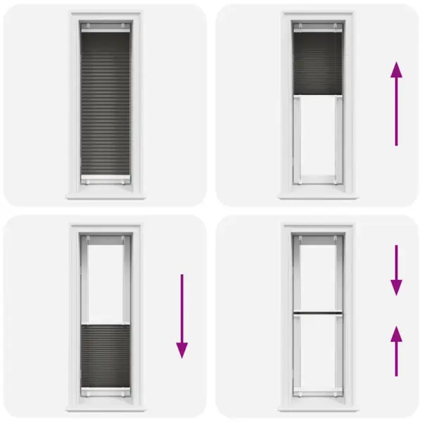 Must plisseeritud ruloo privaatsuseks 40 x 100 cm, kanga laius 39,4 cm, polüester – 7