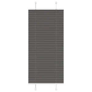 Plisseeritud ruloo privaatsuseks, must, 55 x 100 cm, kanga laius 54,4 cm, polüester