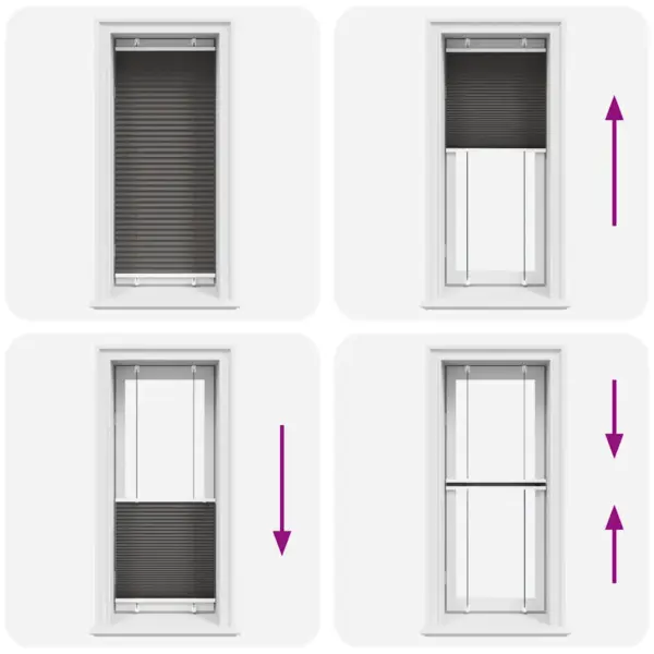 Plisseeritud ruloo privaatsuseks, must, 55 x 100 cm, kanga laius 54,4 cm, polüester – 7