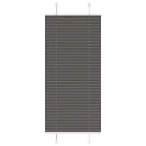 Plisseeritud ruloo privaatsuse ja päikesekaitsega, must, 60 x 150 cm, 100% polüester