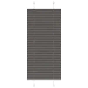 Plisseeritud aknaruloo, must, 65 x 150 cm, 100% polüester
