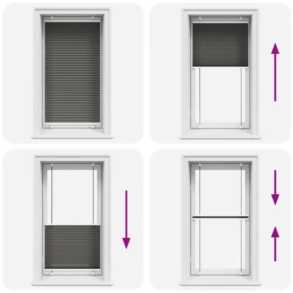 Plisseeritud ruloo must, 70 x 100 cm, 100% polüester, 2 kinnitusviisi – 7