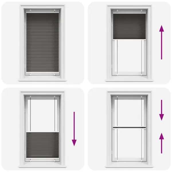 Must plisseeritud ruloo kahe paigaldusviisiga, 75 x 100 cm, polüester – 7