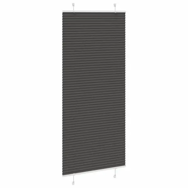 Plisseeritud ruloo privaatsuse ja päikesekaitsega, must, 85 x 200 cm, 100% polüster – 3