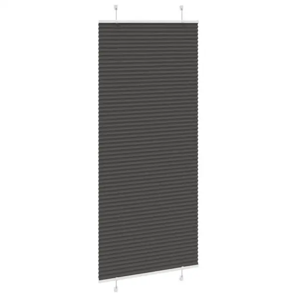 Plisseeritud ruloo privaatsuse ja päikesekaitsega, must, 85 x 200 cm, 100% polüster – 4