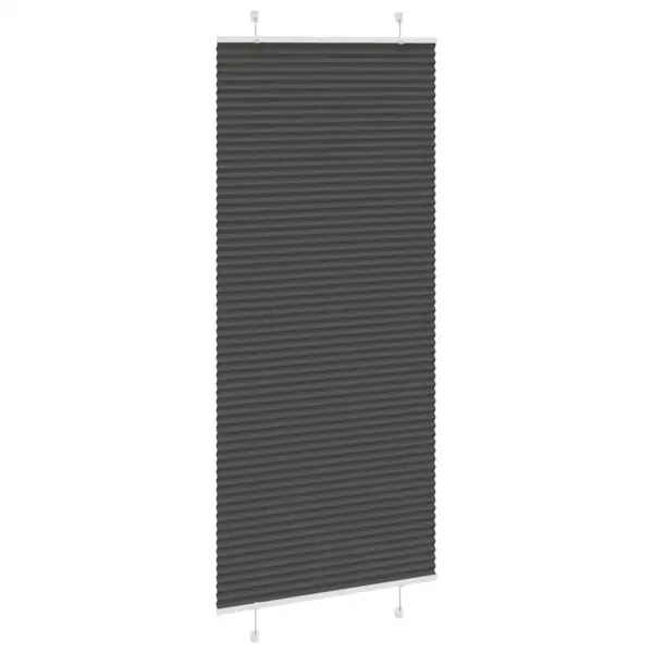 Plisseeritud ruloo privaatsuse ja päikesekaitsega, must, 90 x 200 cm, 100% polüester, kahe paigaldusviisiga – 3