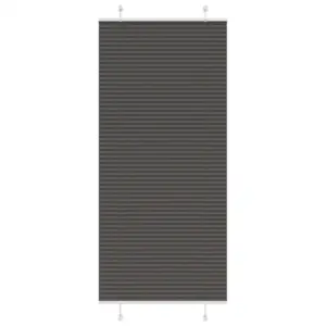 Plisseeritud aknaruloo privaatsuseks ja päikesekaitseks, must, 95 x 200 cm, 100% polüester