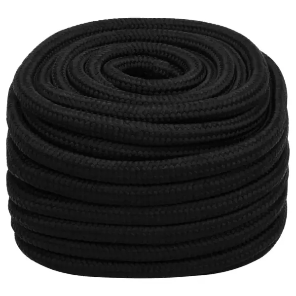 Punutud töököis, must polüester, 25 mm, 25 m - 2