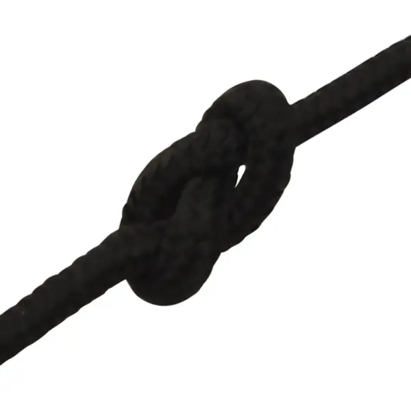 Punutud töököis polüestrist, must, 3 mm, 25 m – 5
