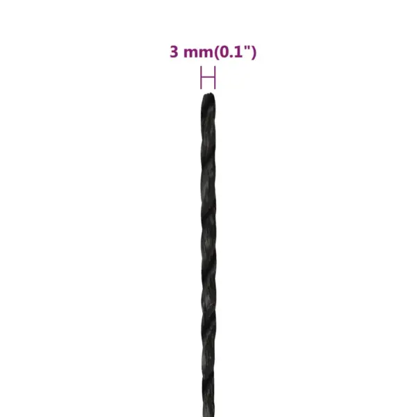 Must polüpropüleen töököis 3 mm, 500 m rull – 6