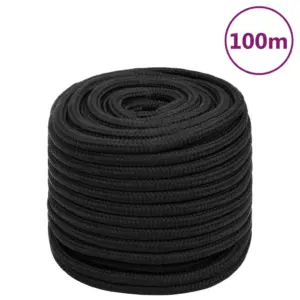 Polüpropüleenist paadiköis, must, 18 mm, 100 m rull