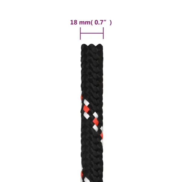 Must polüpropüleenist paadiköis, 18 mm, 25 m – 6